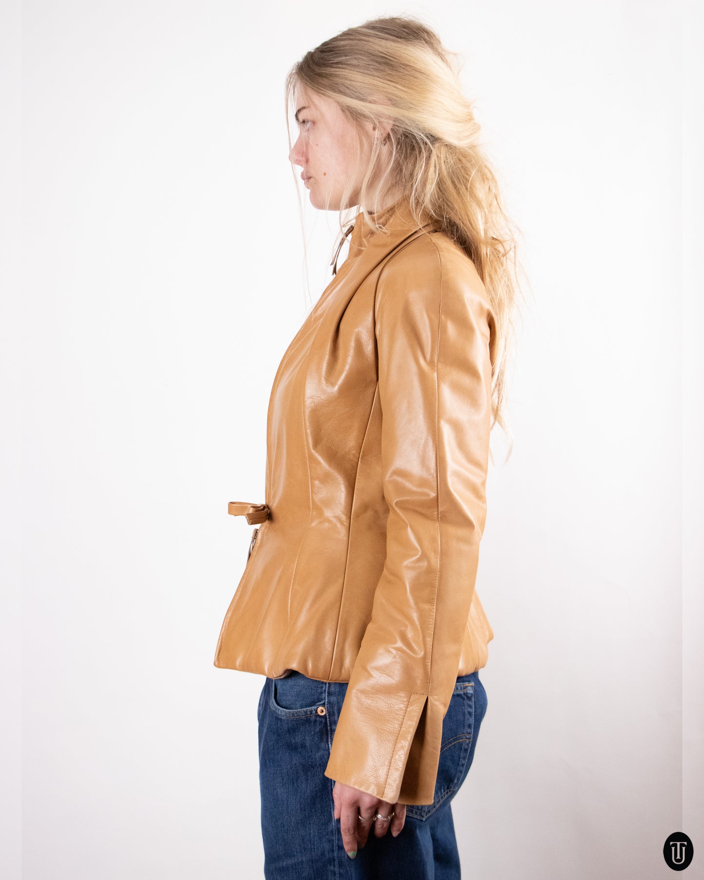 00's Gianfranco Ferre Brown Leather Jacket S