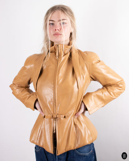 00's Gianfranco Ferre Brown Leather Jacket S