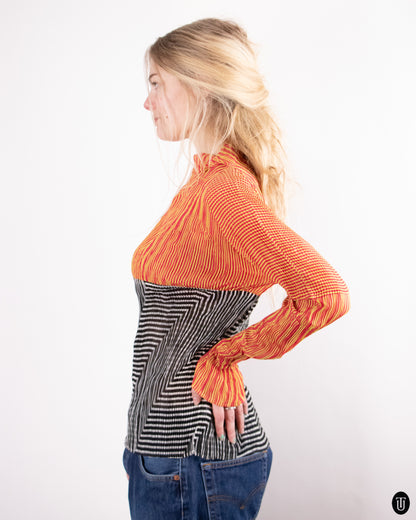 90's Issey Miyaki Pleated Top M