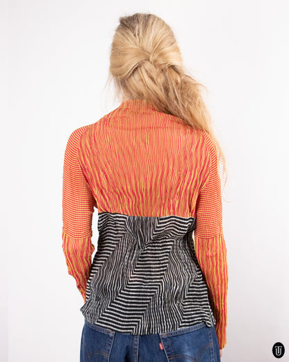 90's Issey Miyaki Pleated Top M