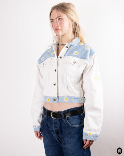90's Laura Biagotti Daisy Denim Jacket M
