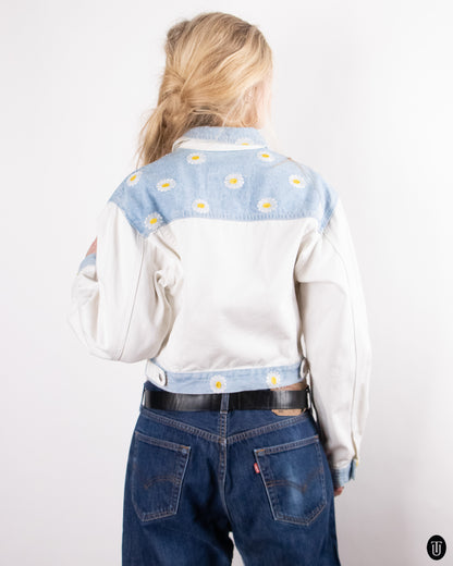 90's Laura Biagotti Daisy Denim Jacket M