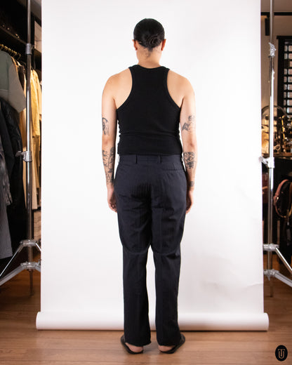 90's Dior Hedi Slimane Striped Wool and Mohair Suit S