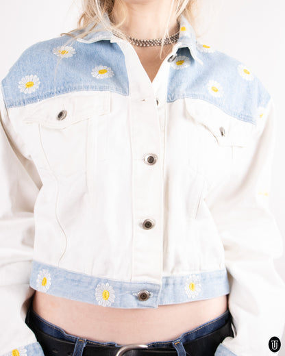 90's Laura Biagotti Daisy Denim Jacket M