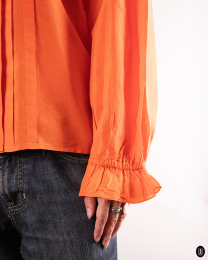 80's YSL Orange Blouse M