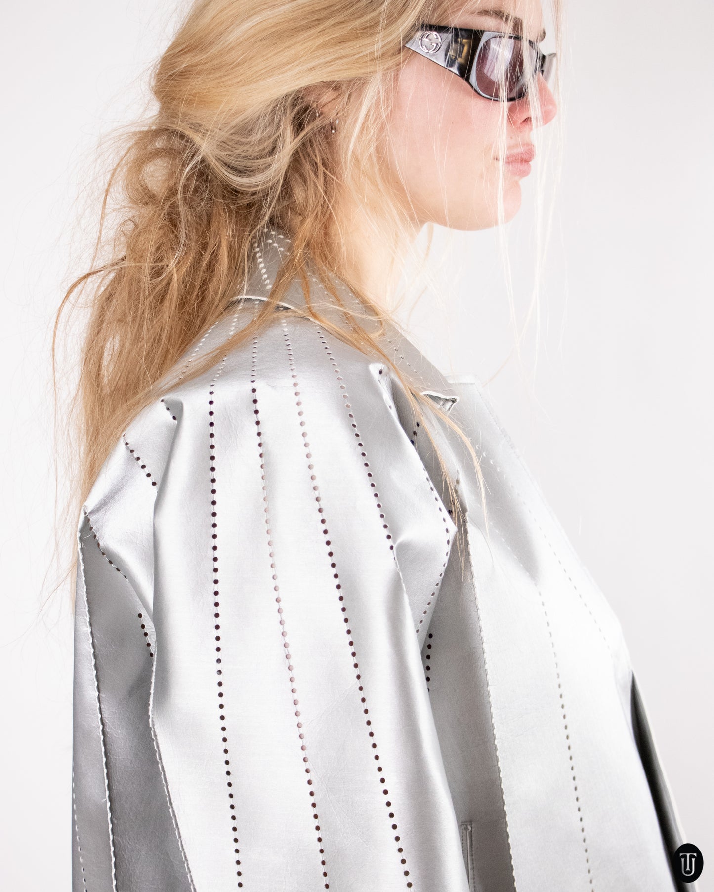 00's Issey Miyaki Silver Jacket M