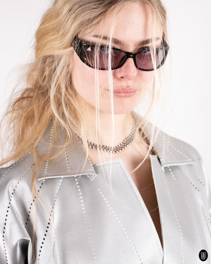 00's Issey Miyaki Silver Jacket M