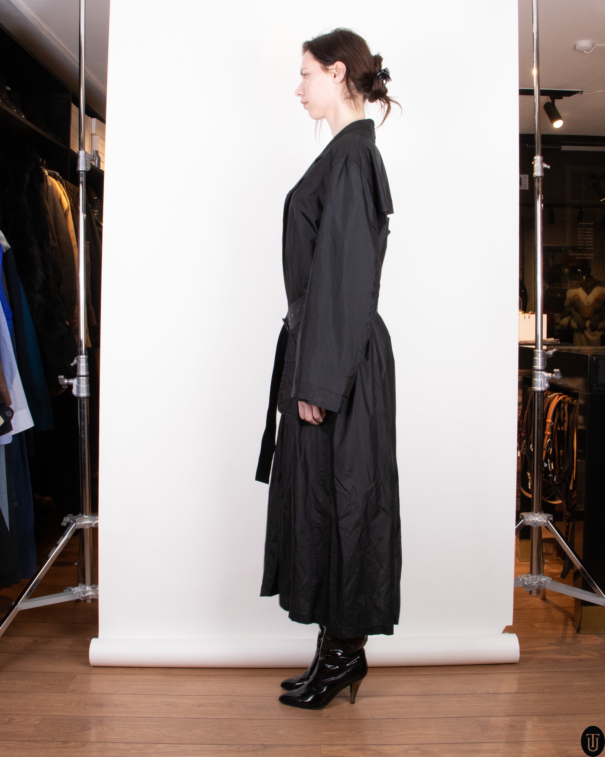 80's Jil Sander Silk Trench Coat M
