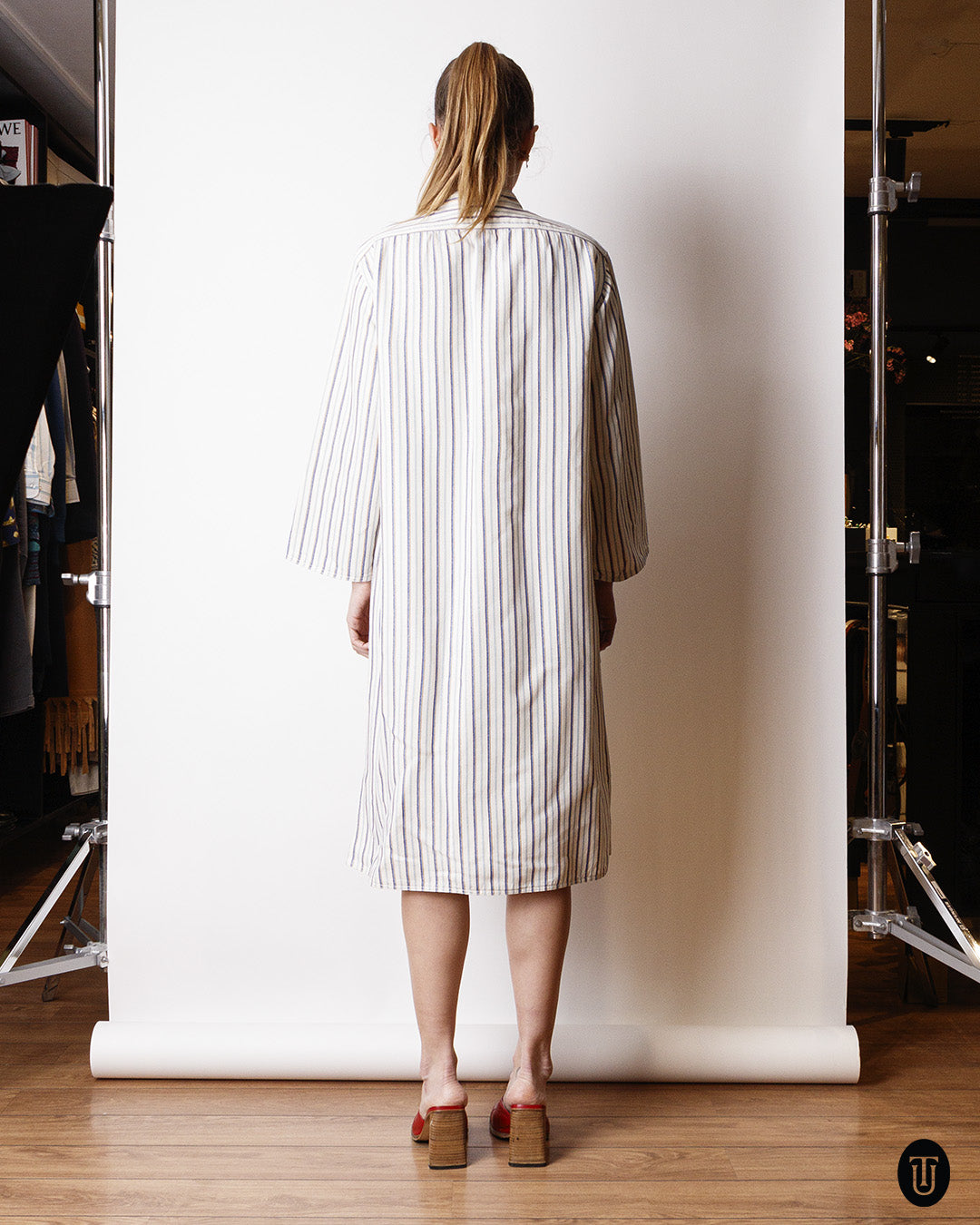 70's Yves Saint Laurent Rive Gauche Cotton Dress M