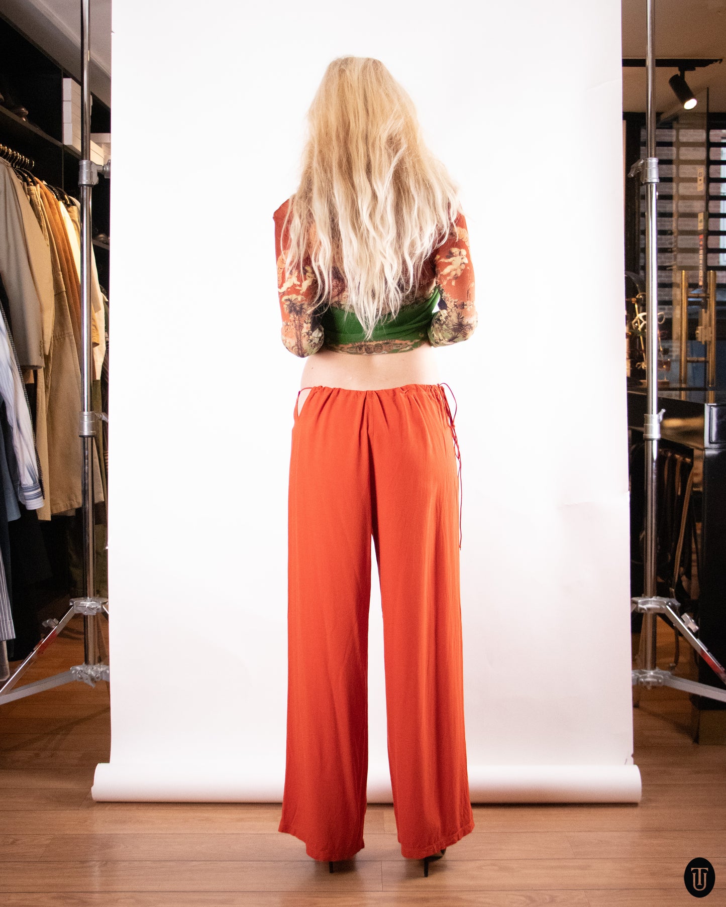 00's Jean Paul Gaultier Orange Cotton Trousers L