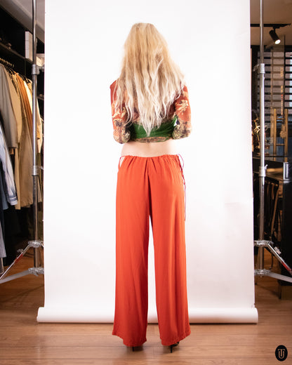 00's Jean Paul Gaultier Orange Cotton Trousers L