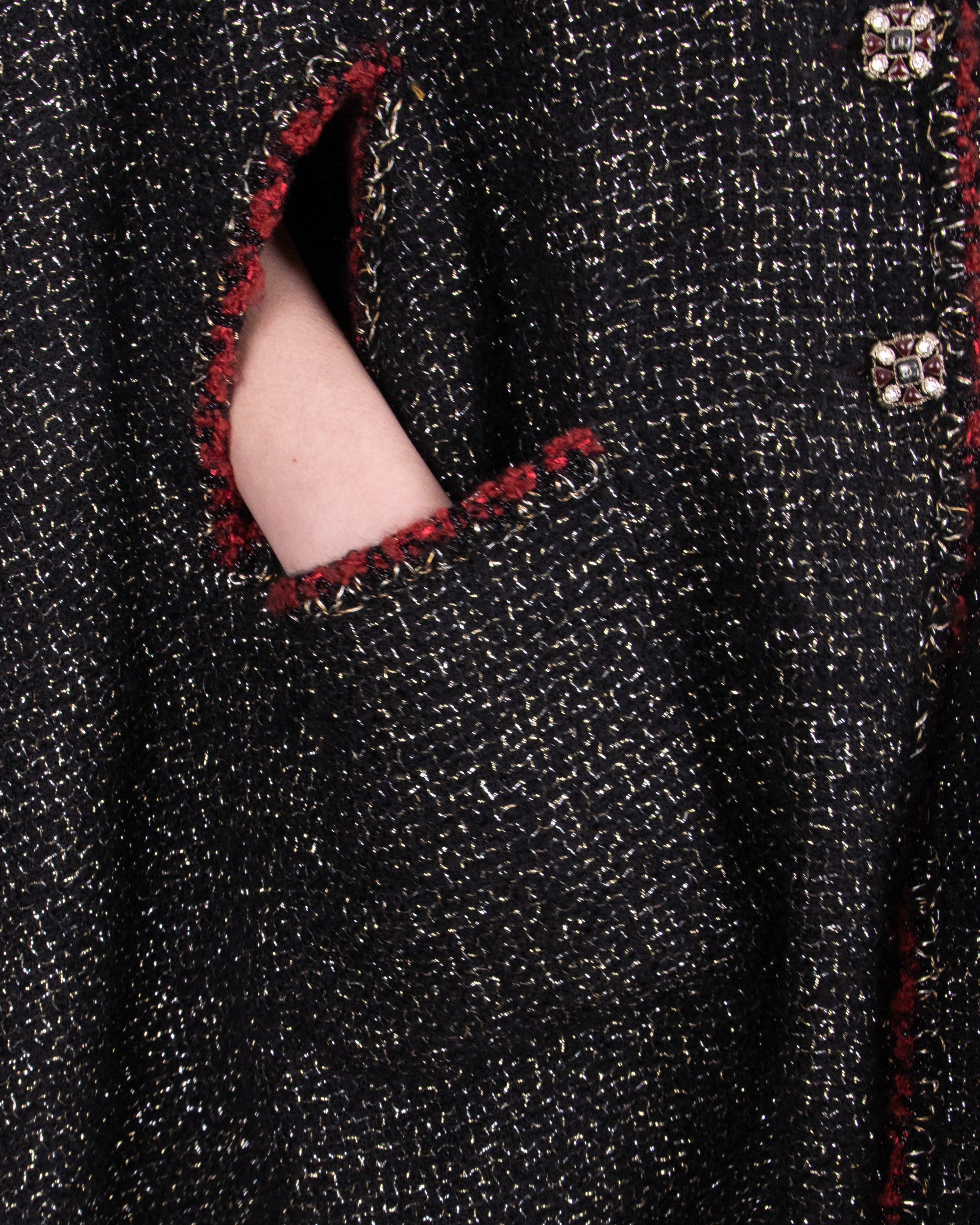 FW11 Chanel Metallic Tweed Cape M