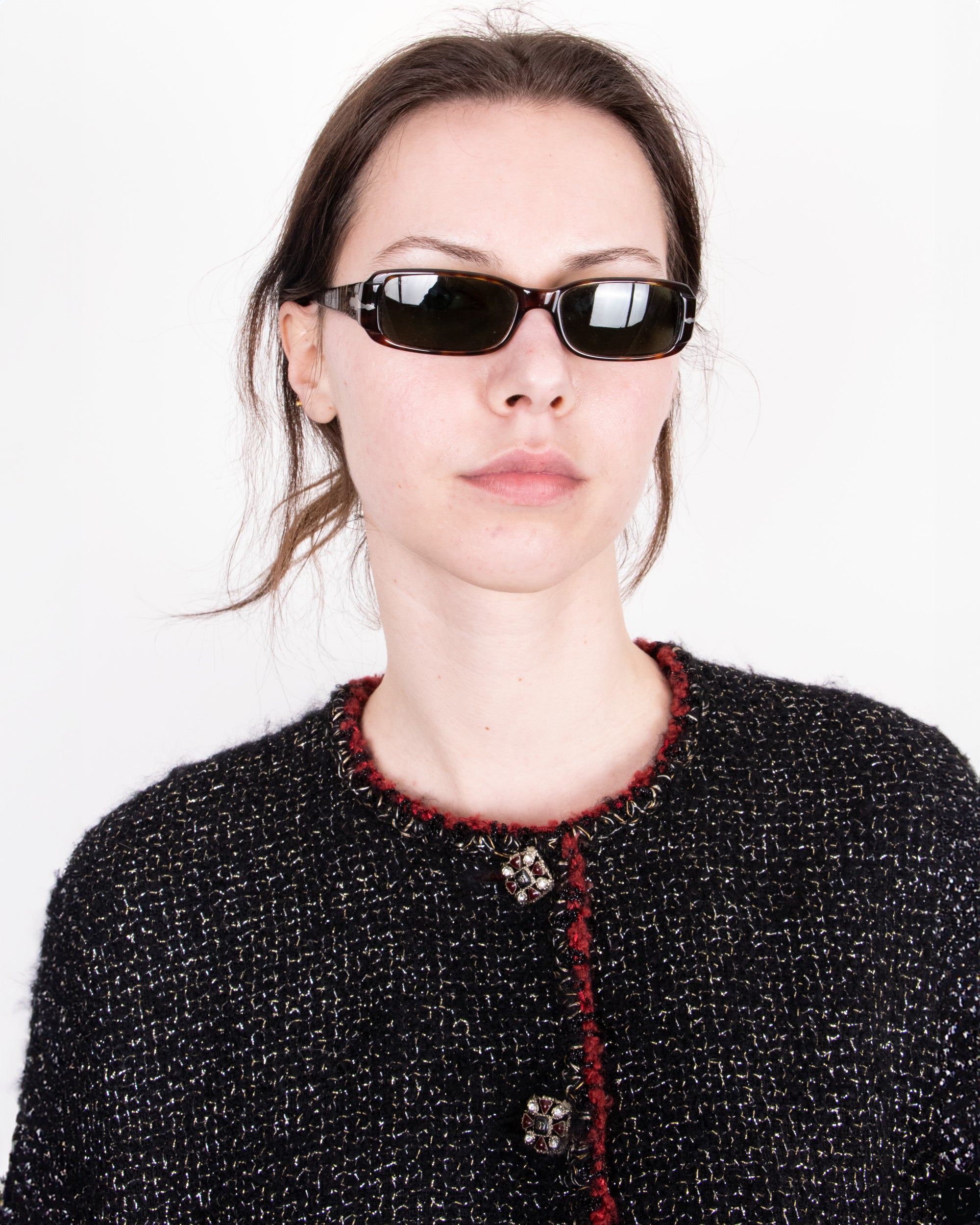 FW11 Chanel Metallic Tweed Cape M