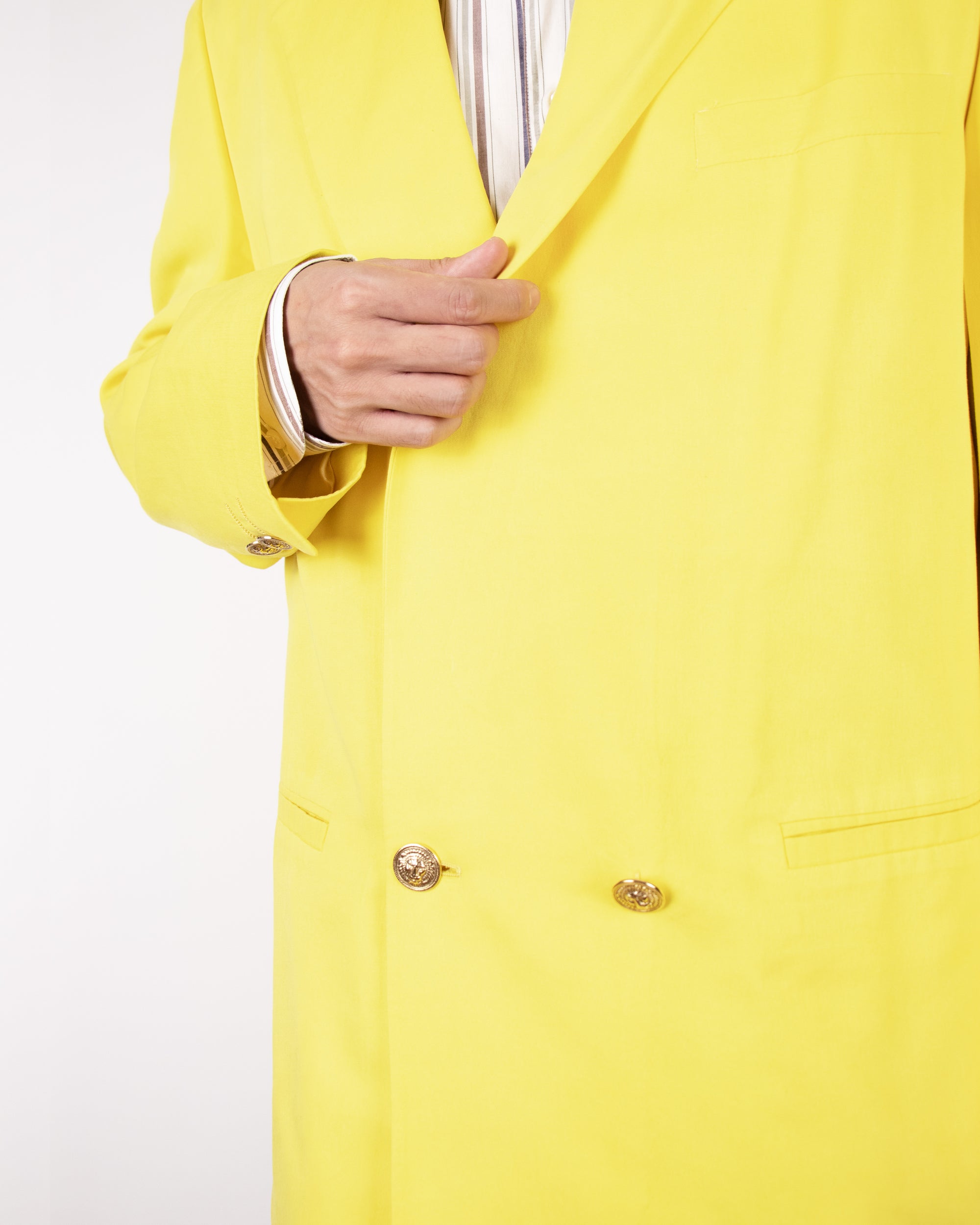 90s Versus Gianni Versace Yellow Blazer XL