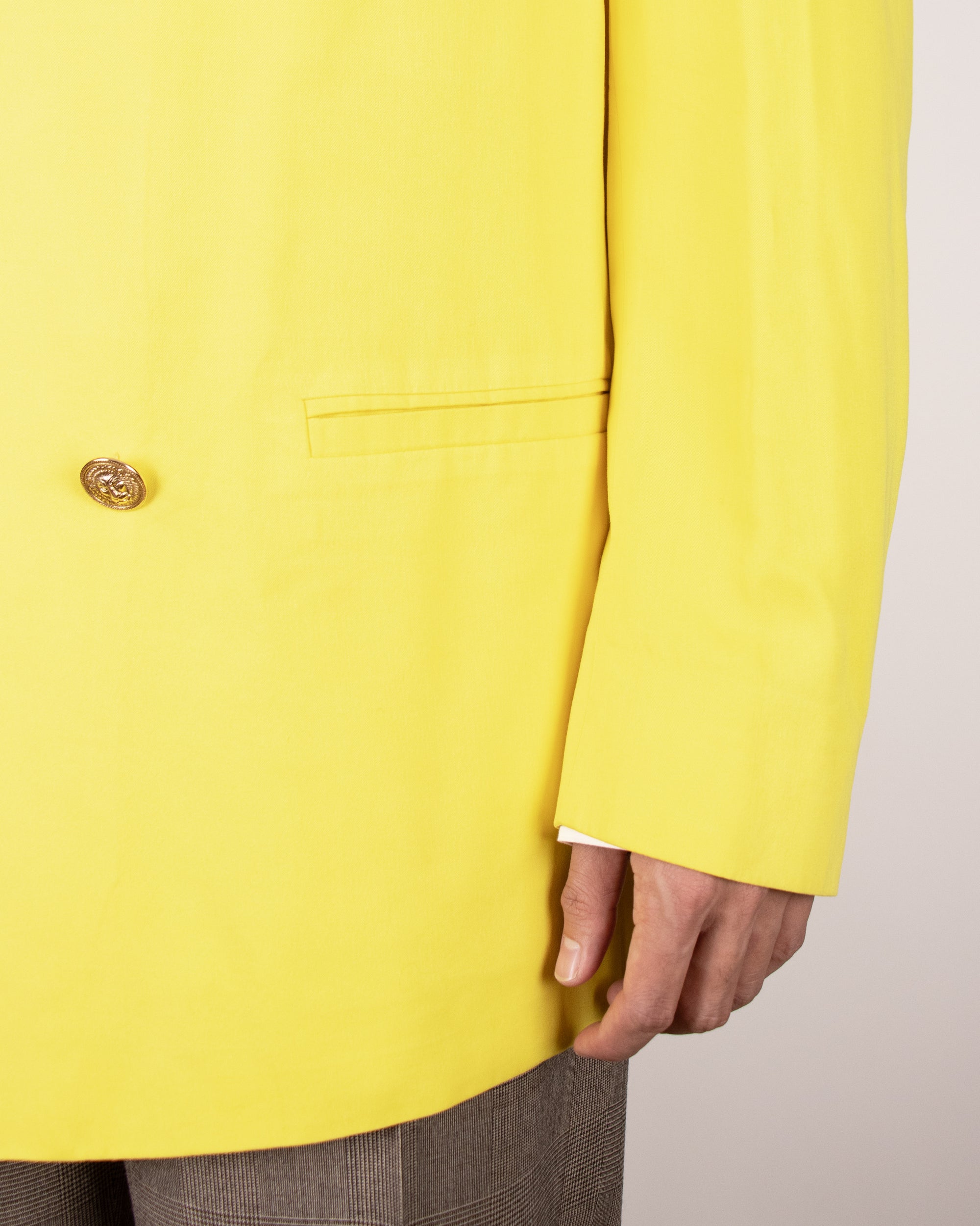 90s Versus Gianni Versace Yellow Blazer XL