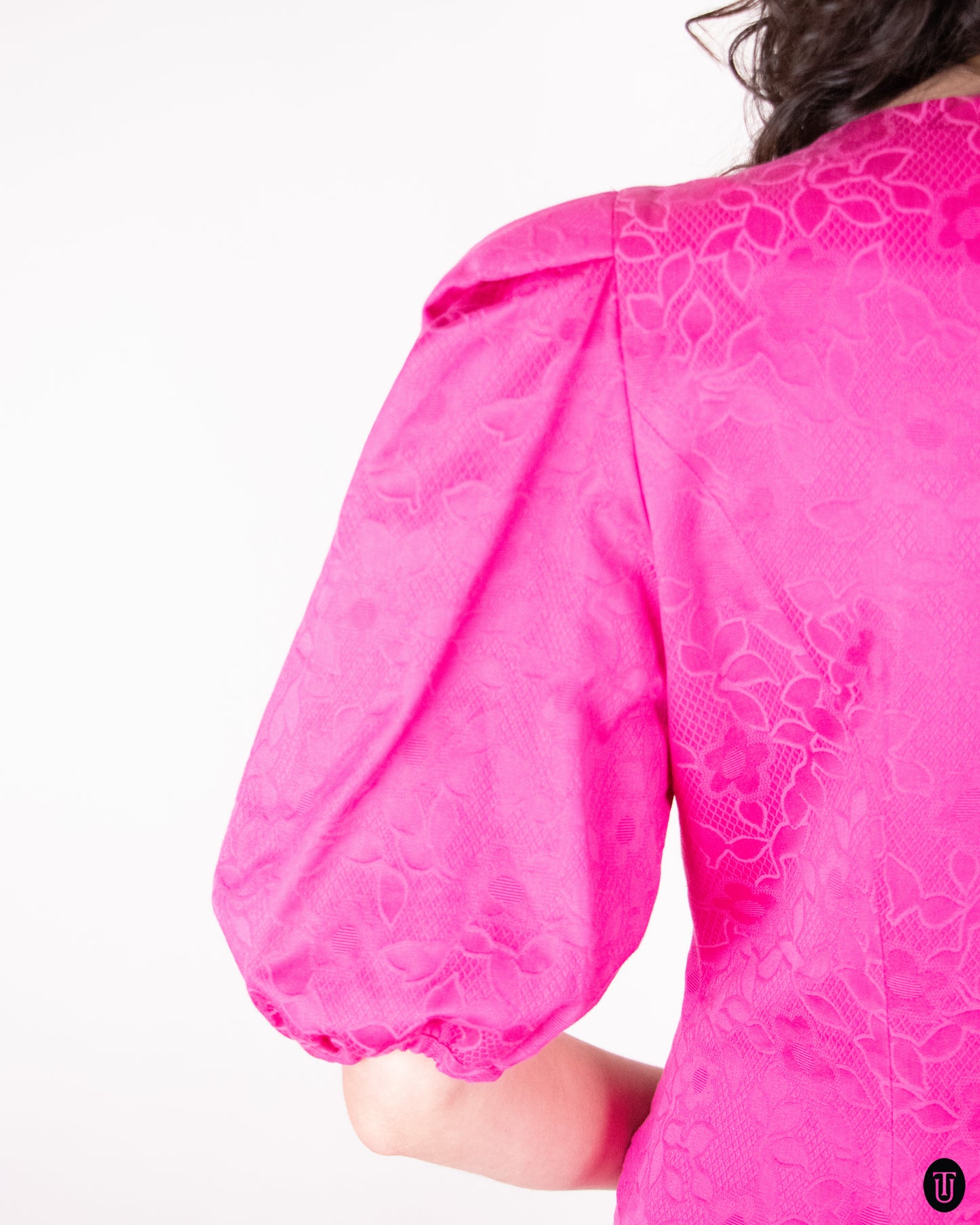 70's Guy Laroche Pink Statement Dress L