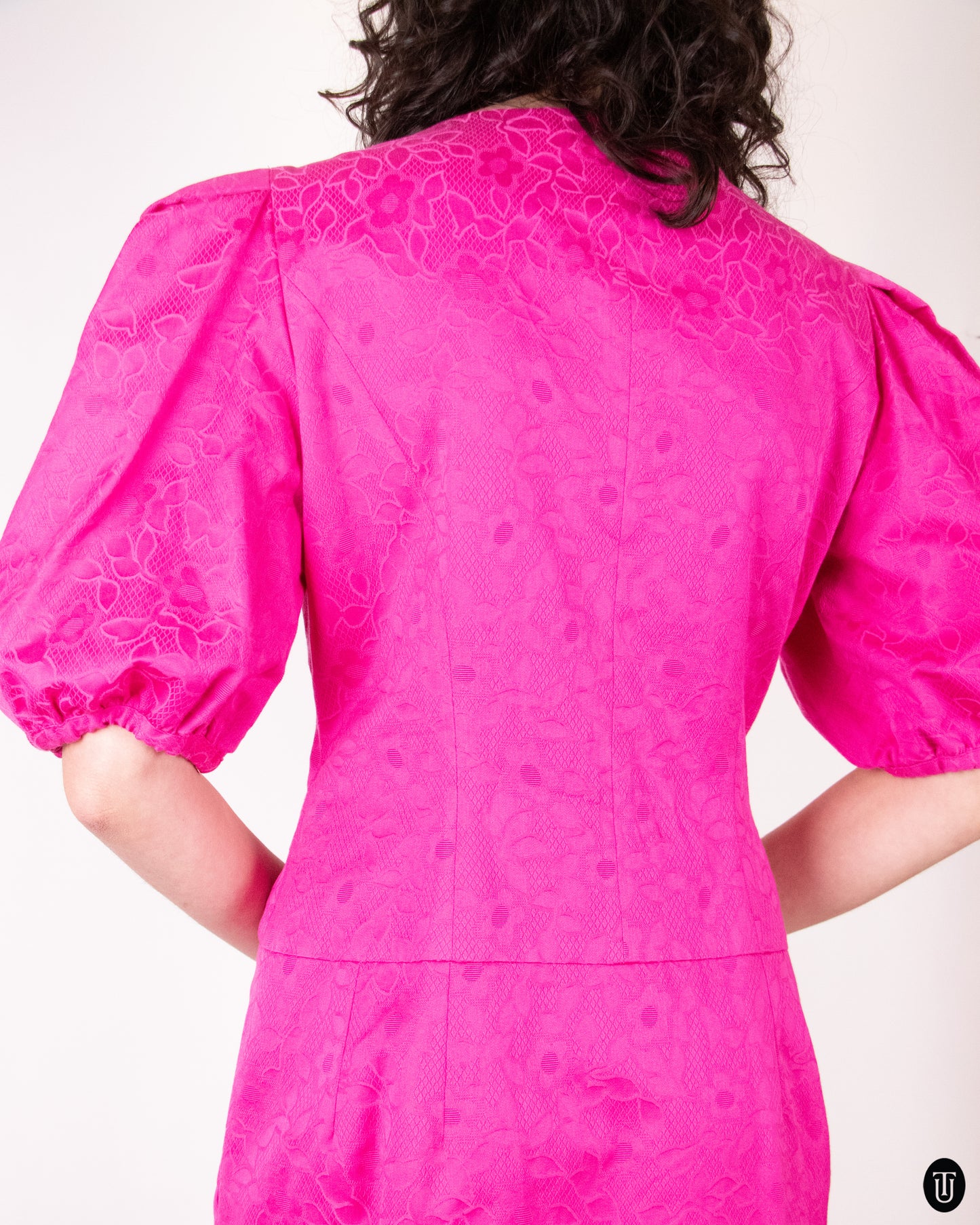 70's Guy Laroche Pink Statement Dress L