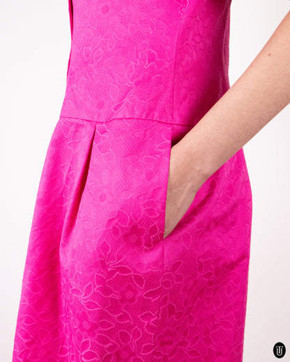 70's Guy Laroche Pink Statement Dress L
