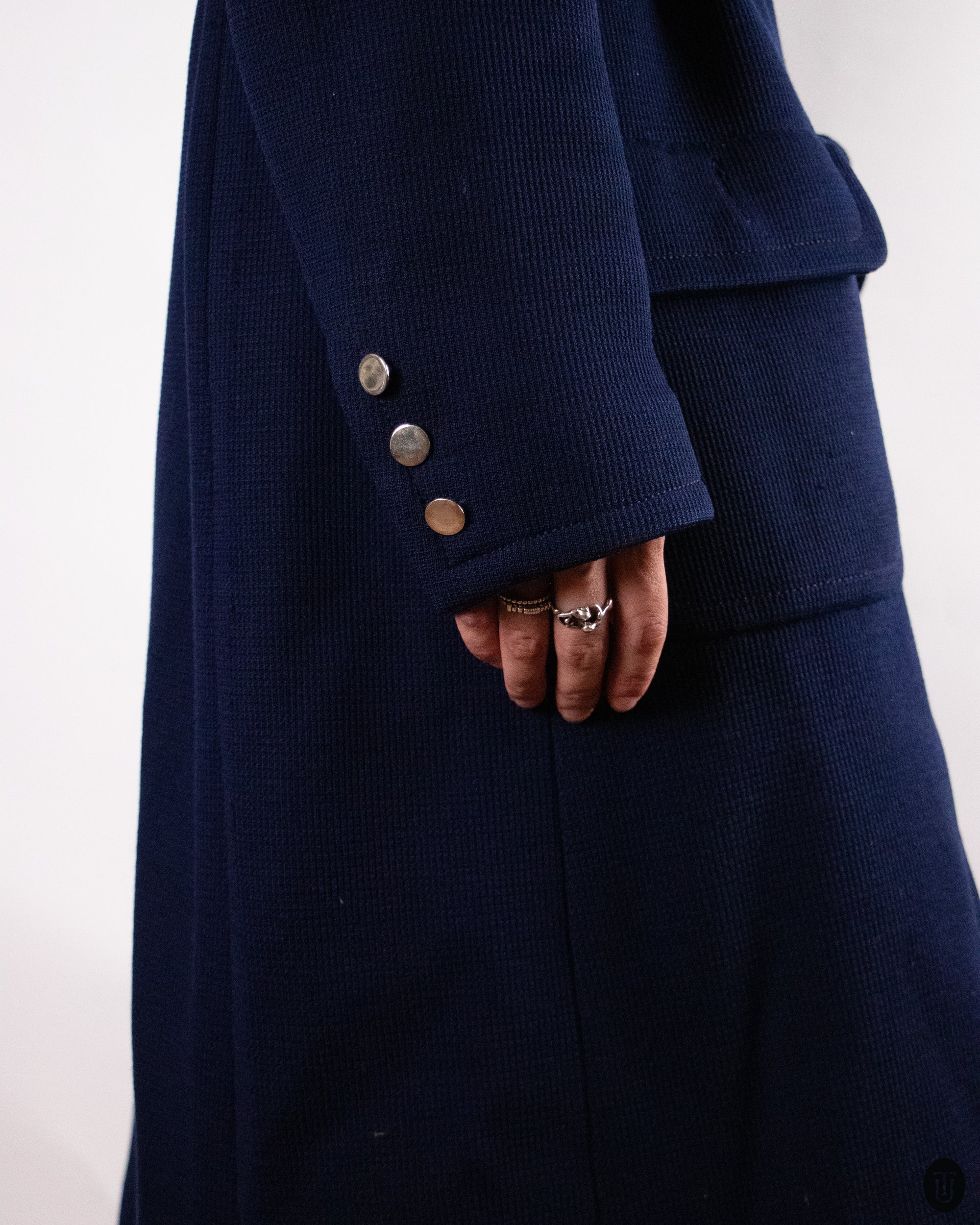 70's Hermes Utilitarian Wool Coat M