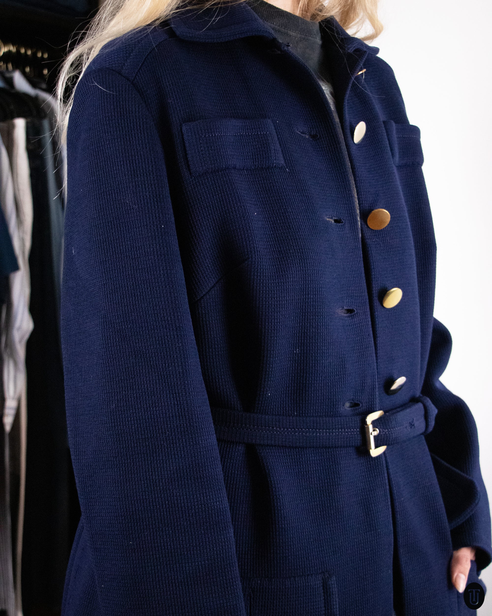 70's Hermes Utilitarian Wool Coat M
