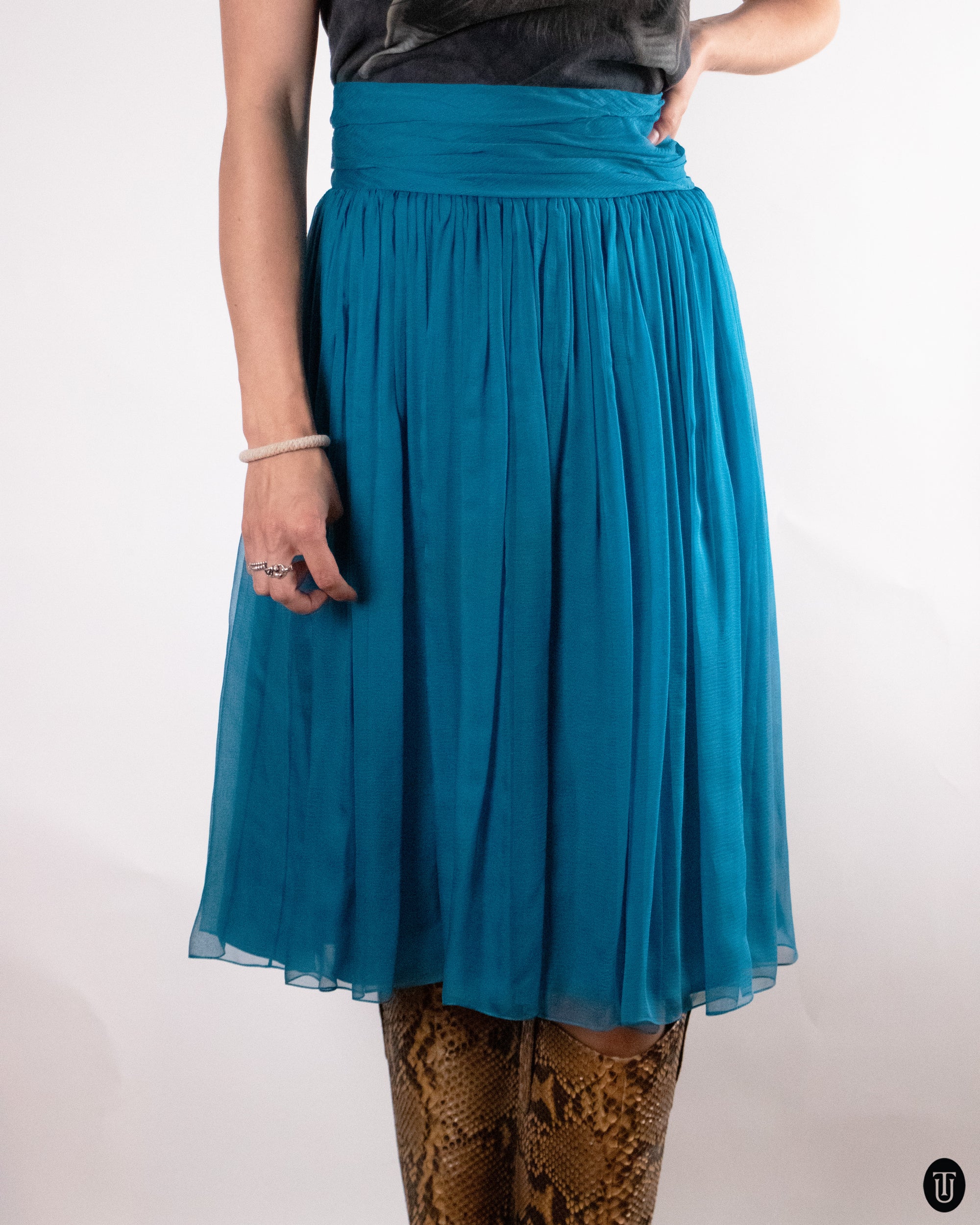 00's Christian Dior Silk Skirt M