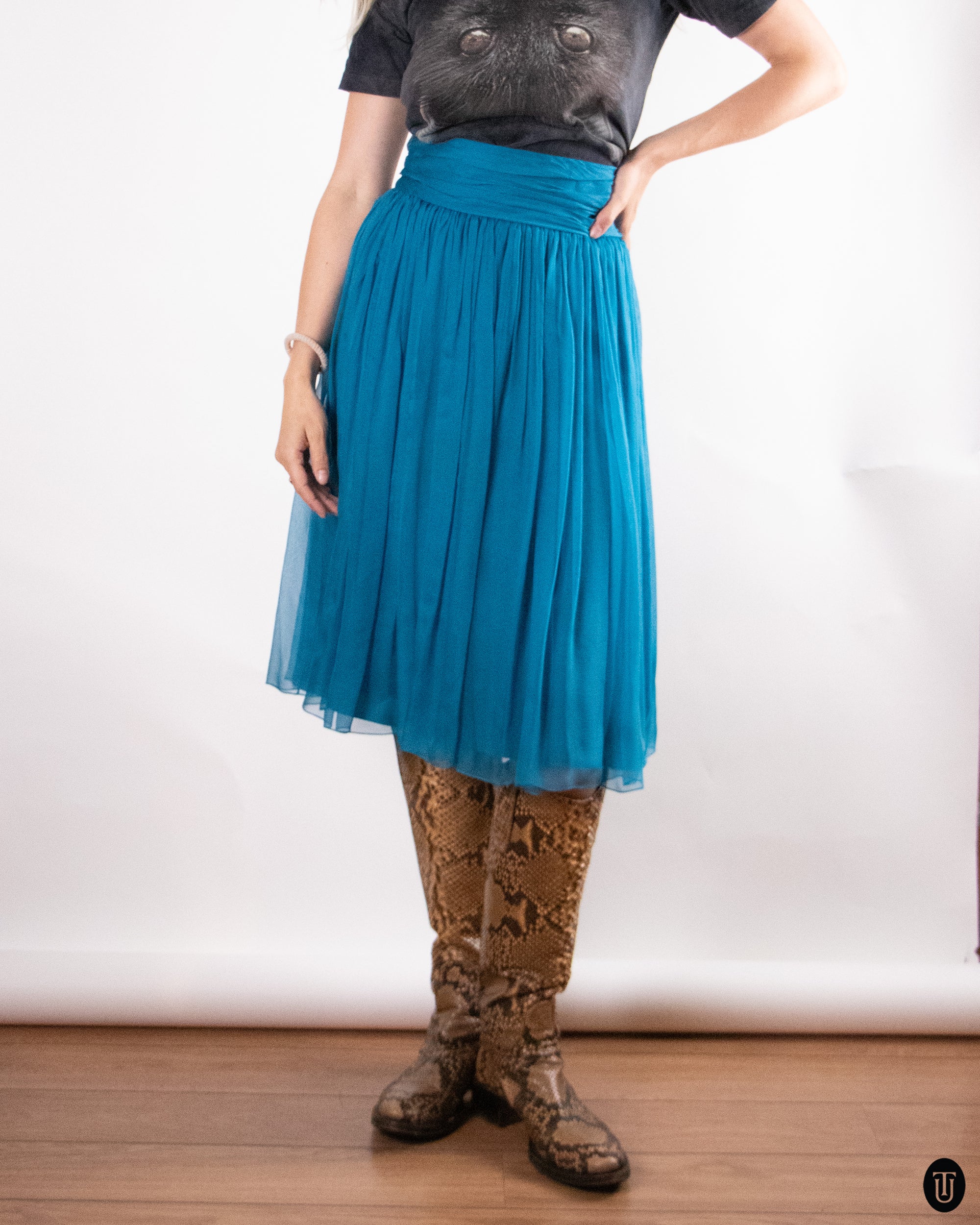 00's Christian Dior Silk Skirt M