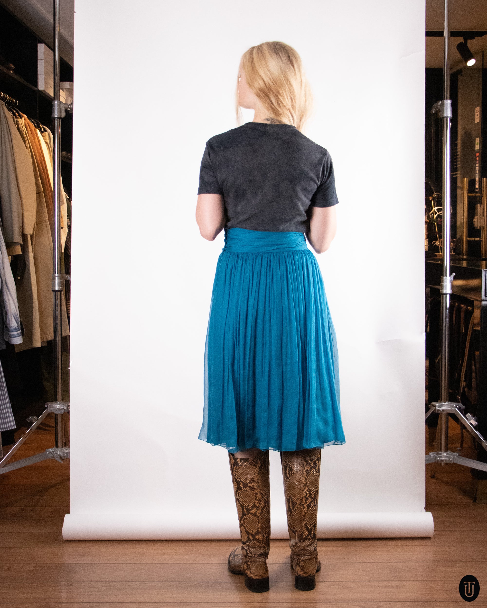 00's Christian Dior Silk Skirt M