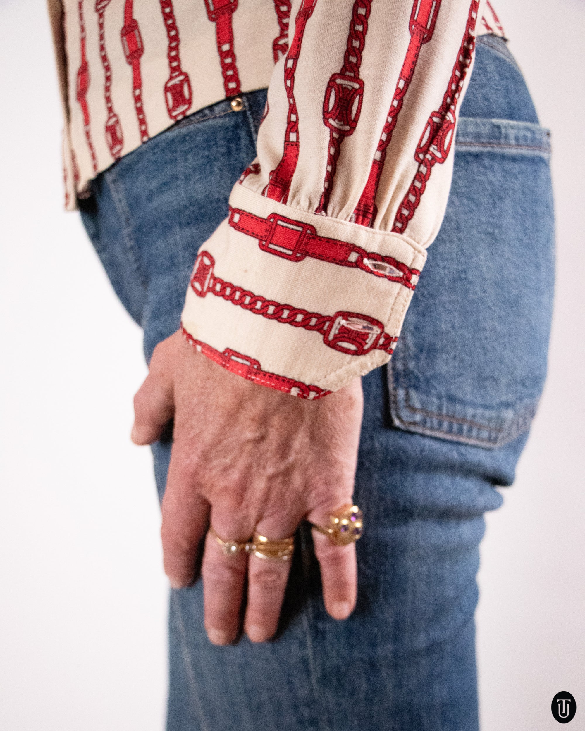 70's Celine Long Sleeve Wool Shirt M