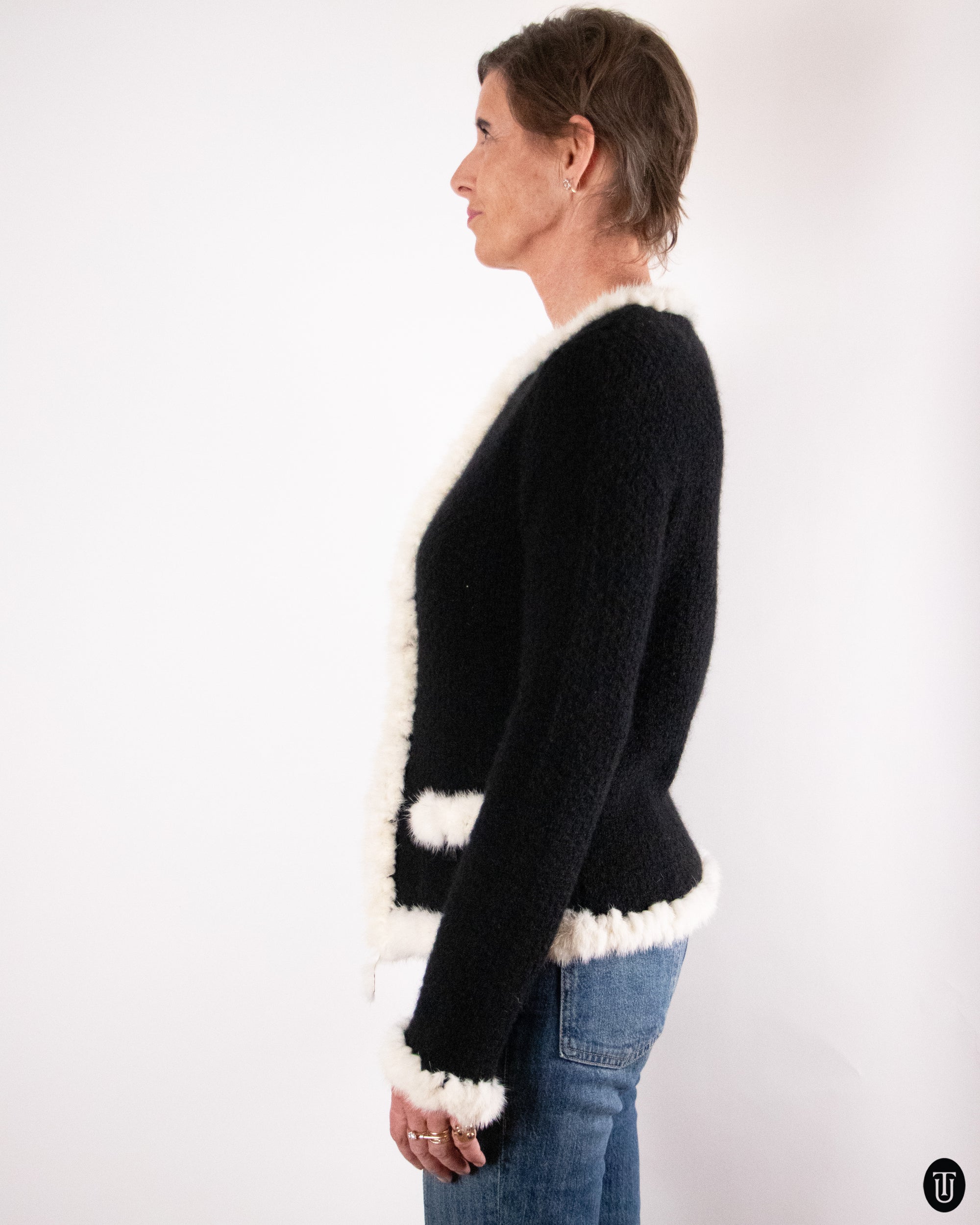 80's Chanel Wool & Mohair Cardigan M