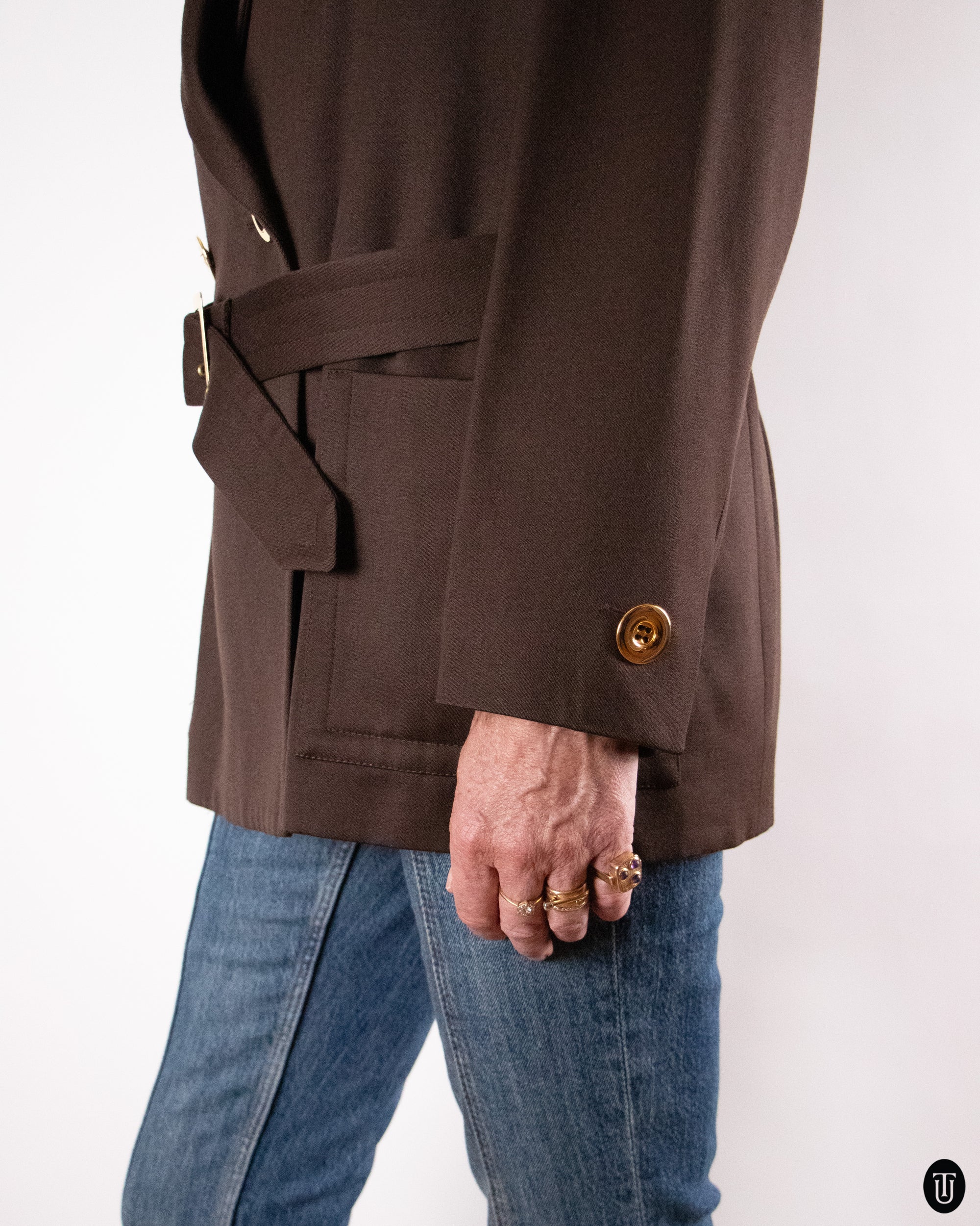 90's Yves Saint Laurent Wool Coat L