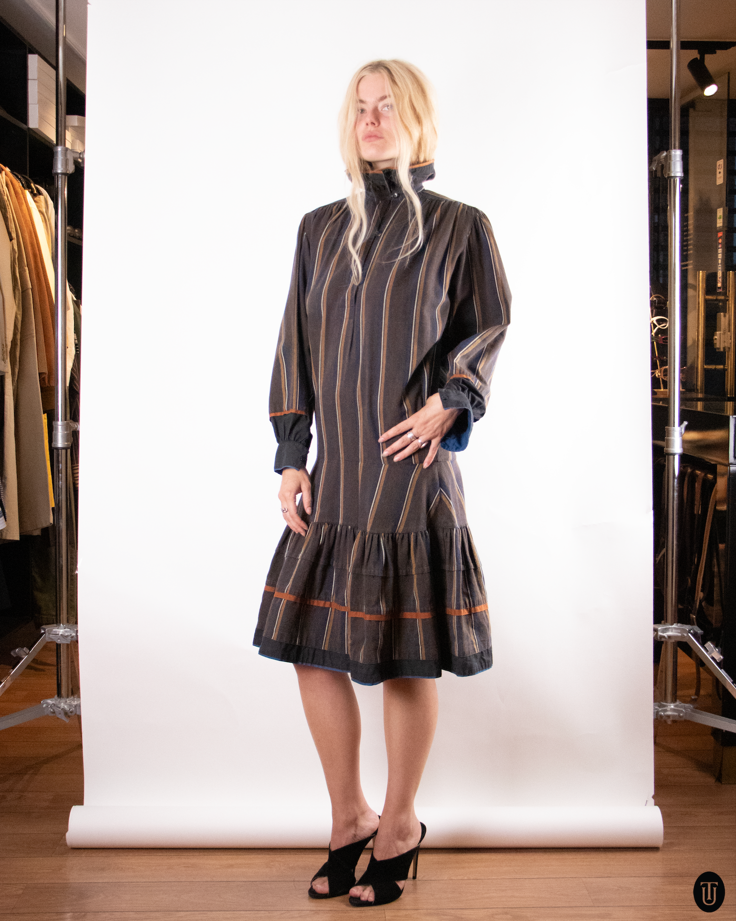 80's Kenzo Cotton Brown Dress S