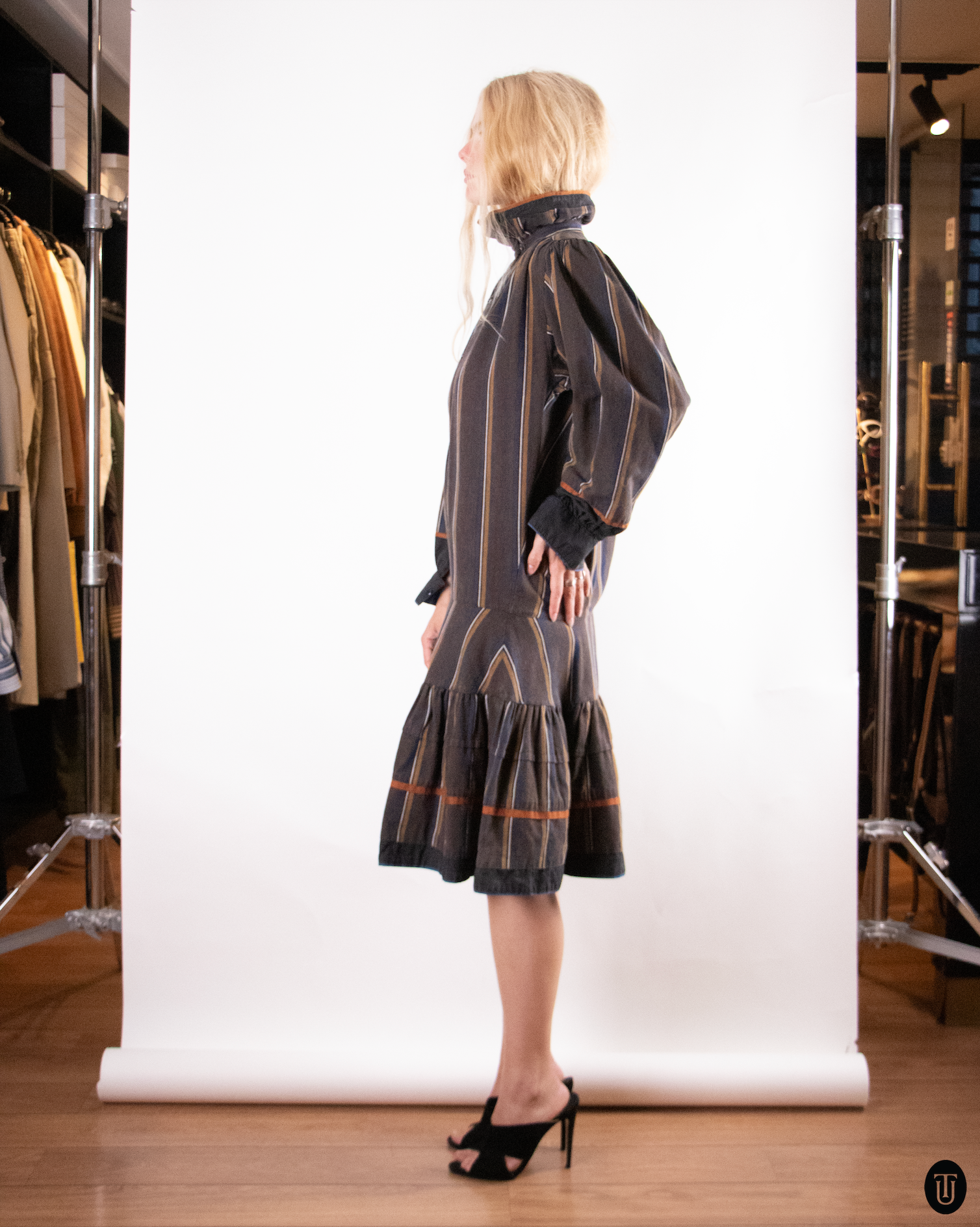 80's Kenzo Cotton Brown Dress S