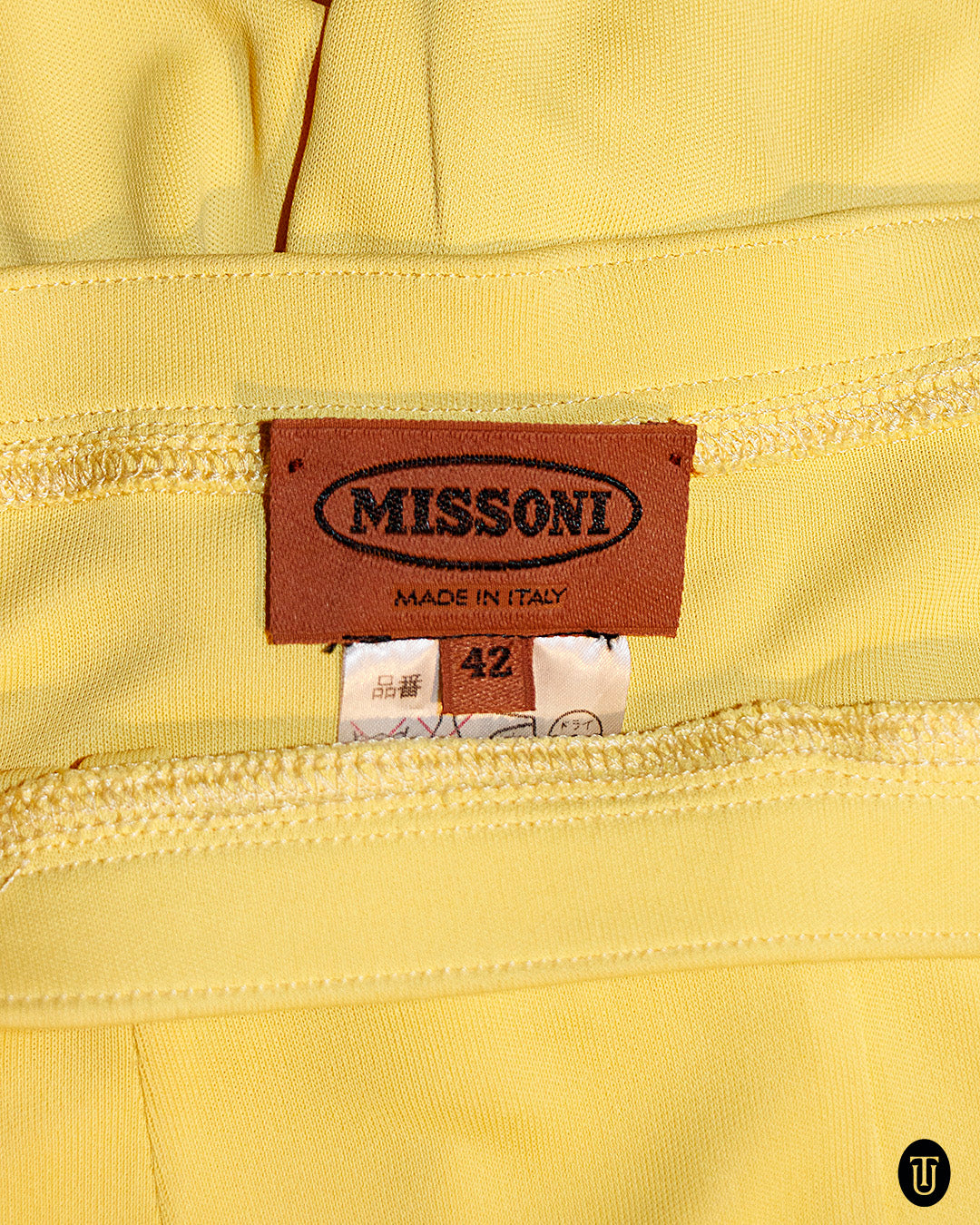 Vintage Missoni Yellow Pajama-Style Trousers S