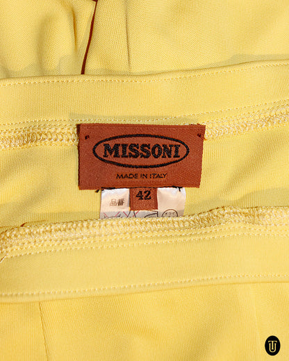 Vintage Missoni Yellow Pajama-Style Trousers S