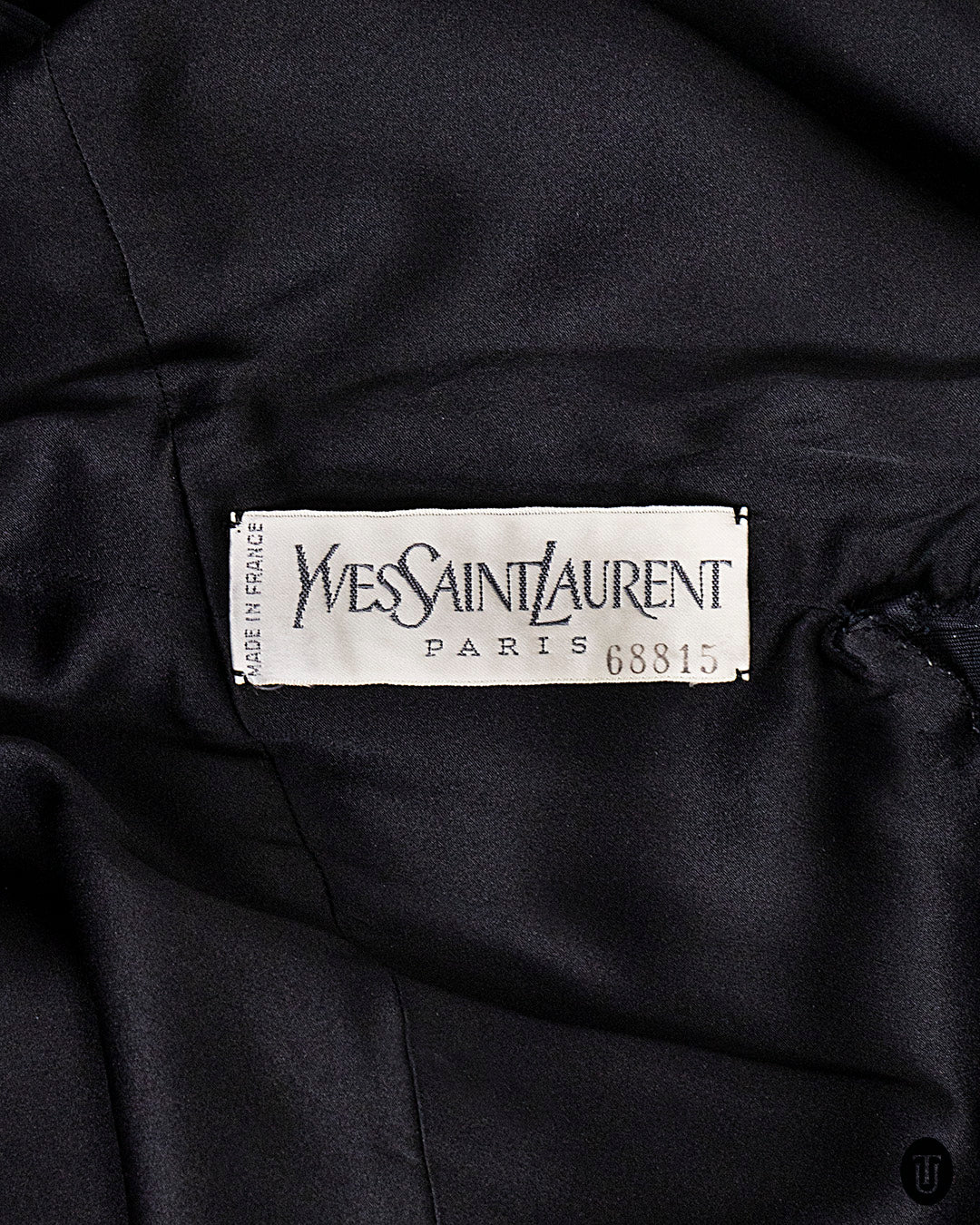 1980s Yves Saint Laurent Black Haute Couture Sack Dress S