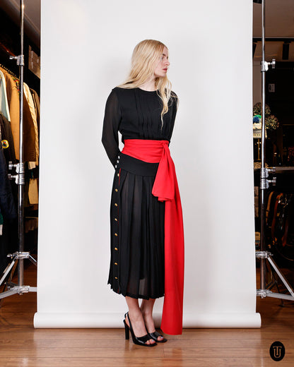 90's Chanel Black Two-Piece Dress S