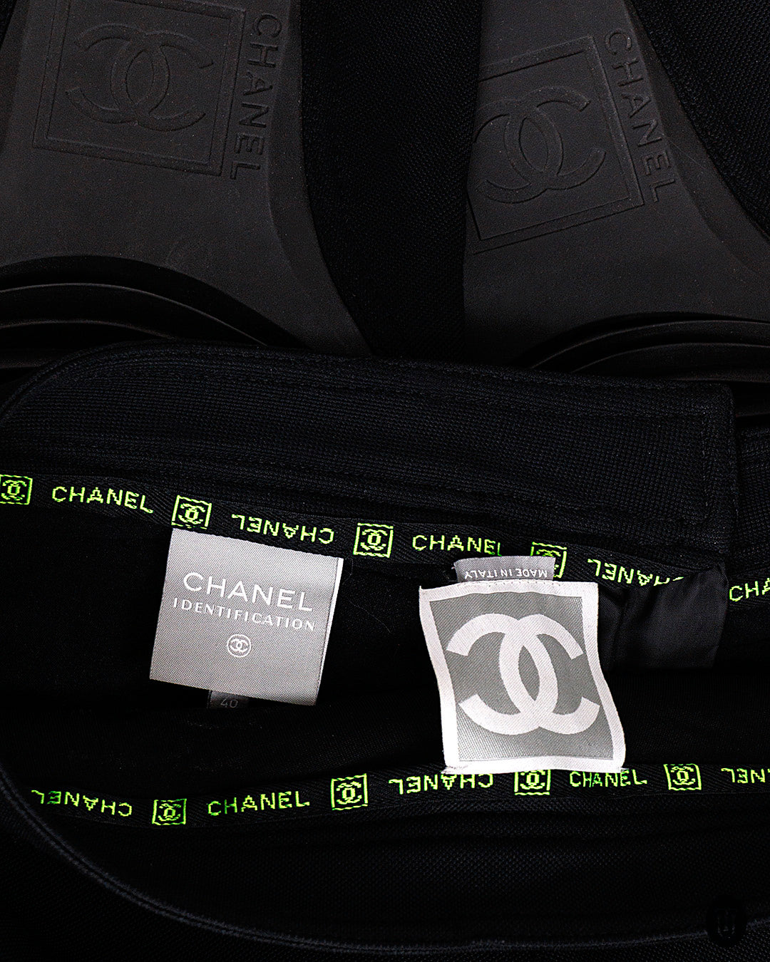 2000s Chanel Black Motorcycle Trousers S